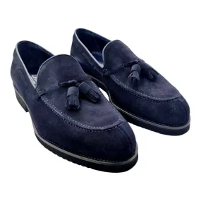 ZAPATOS MOCASÍN HOMBRE VESTIR SERRAJE BORLAS MARINO