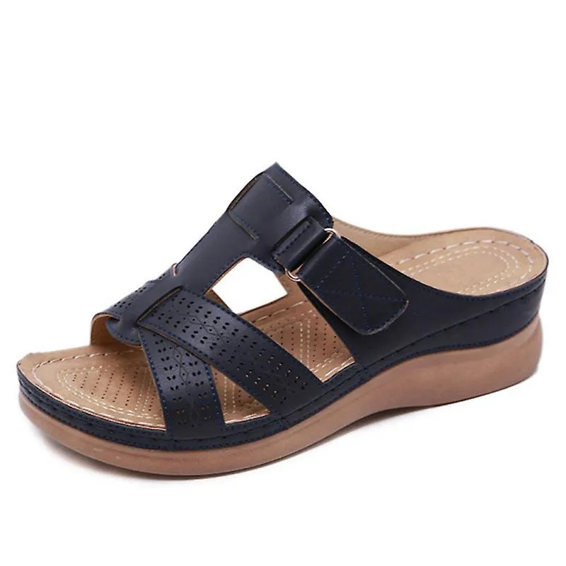 Zapatos ortopédicos para damas Sandalias de punta abierta Zapatillas de plataforma para damas Summer Beach Rubber Soft Sole