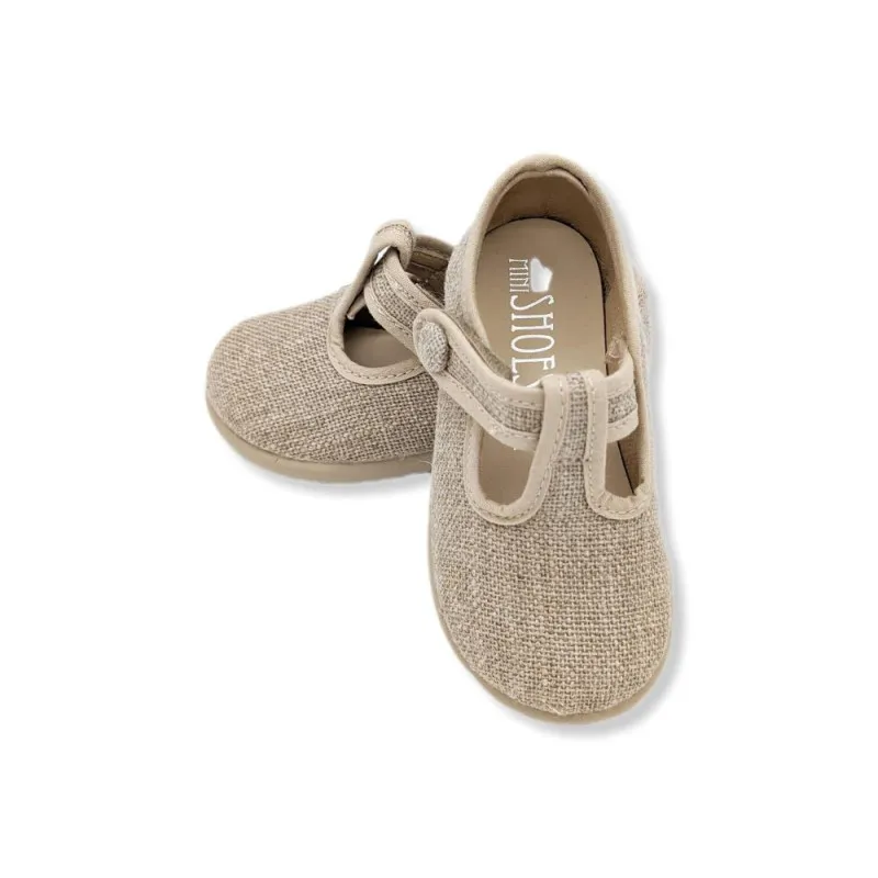 Zapatos Pepitos de lino velcro