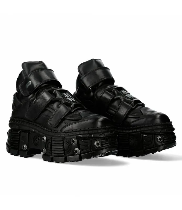 ZAPATOS PIEL SUELA TANK CON TORNILLOS CIERRE VELCRO NEW ROCK ORIGINAL WALL285S10