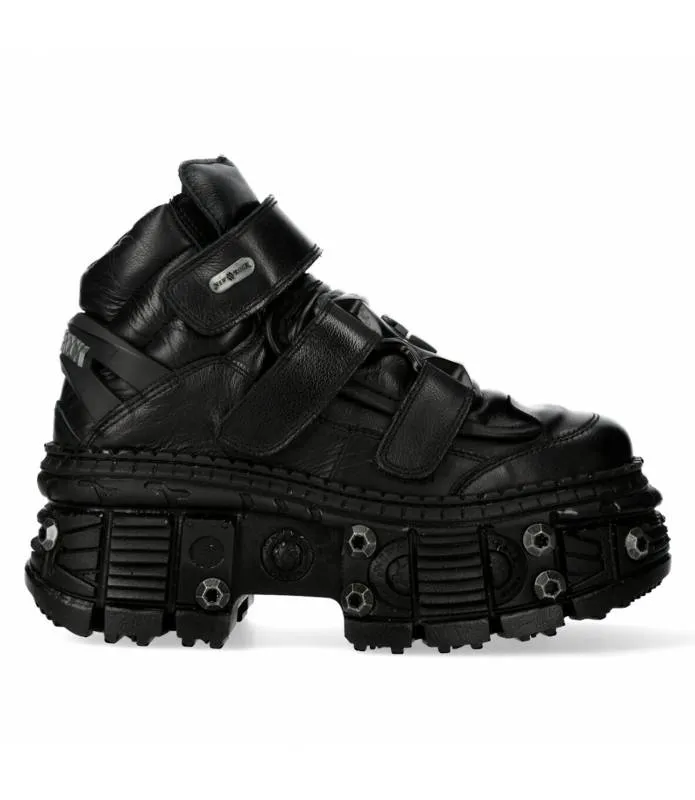 ZAPATOS PIEL SUELA TANK CON TORNILLOS CIERRE VELCRO NEW ROCK ORIGINAL WALL285S10