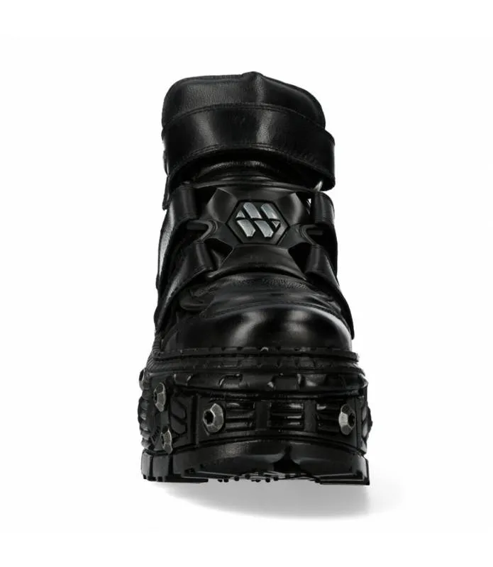 ZAPATOS PIEL SUELA TANK CON TORNILLOS CIERRE VELCRO NEW ROCK ORIGINAL WALL285S10