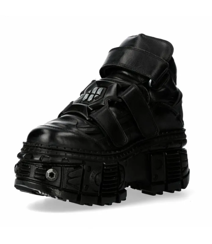 ZAPATOS PIEL SUELA TANK CON TORNILLOS CIERRE VELCRO NEW ROCK ORIGINAL WALL285S10