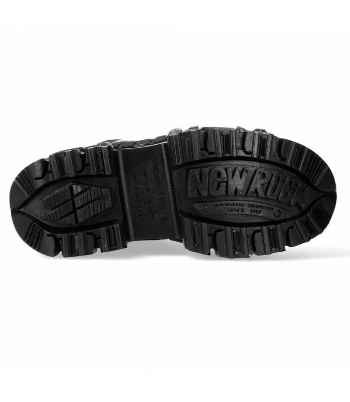 ZAPATOS PIEL SUELA TANK CON TORNILLOS CIERRE VELCRO NEW ROCK ORIGINAL WALL285S10