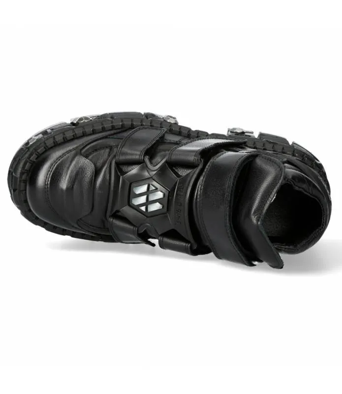 ZAPATOS PIEL SUELA TANK CON TORNILLOS CIERRE VELCRO NEW ROCK ORIGINAL WALL285S10