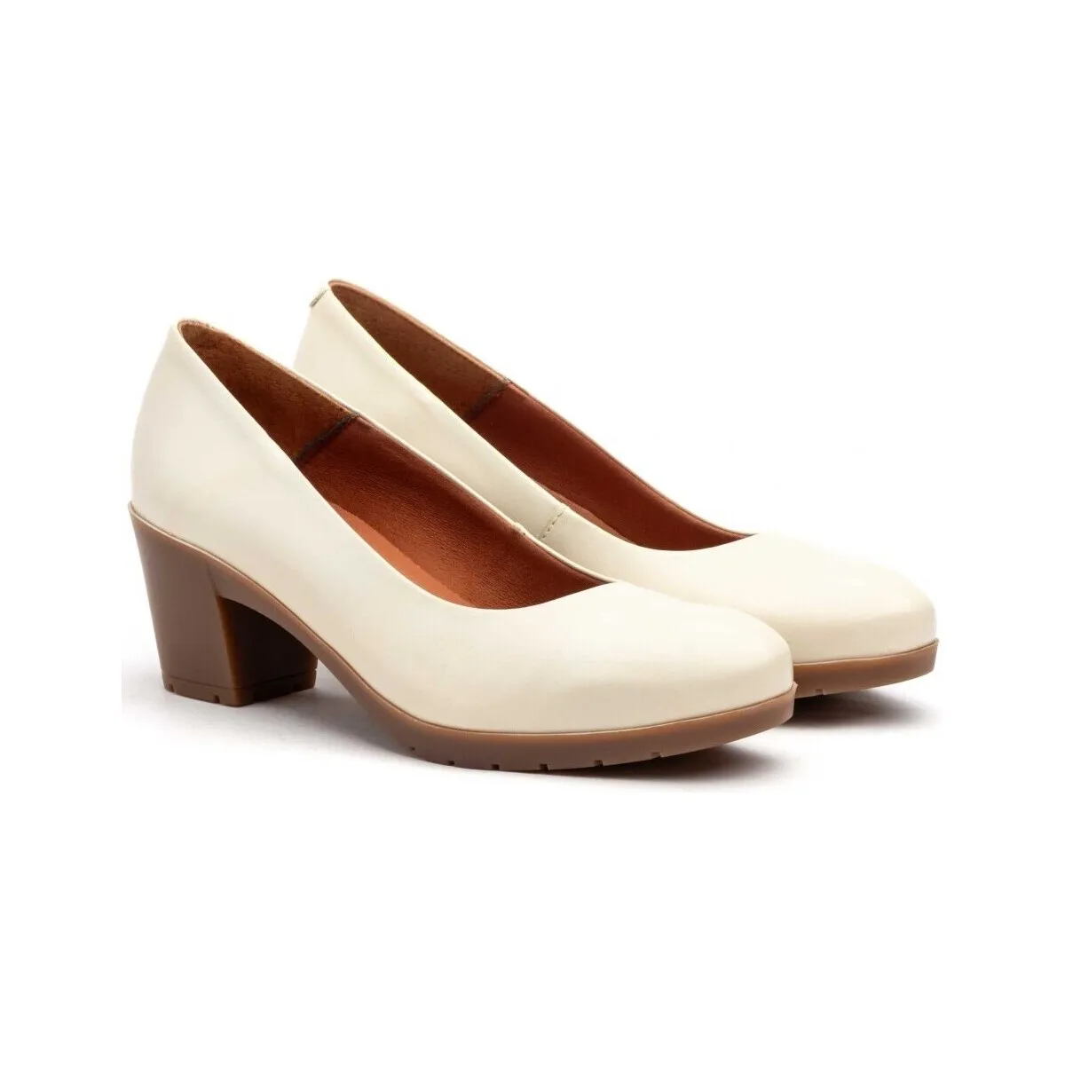 Zapatos Salones beige de piel by Morxiva
