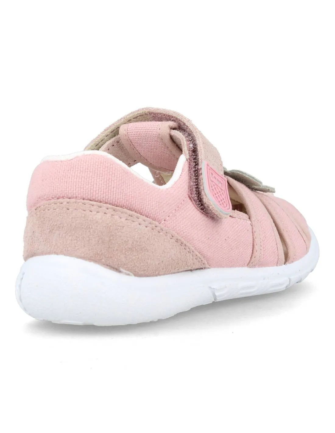 ZAPY  SANDALIA FLEXIBLE LONA NUDE FLOR MINT